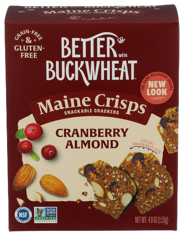Better With Buckwheat Cranberry Almond Crackers - 4 OZ