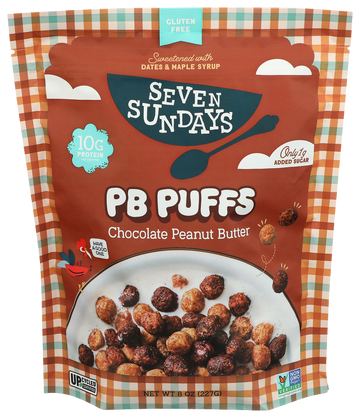 Seven Sundays Chocolate Peanut Butter Puff Cereal - 8 OZ