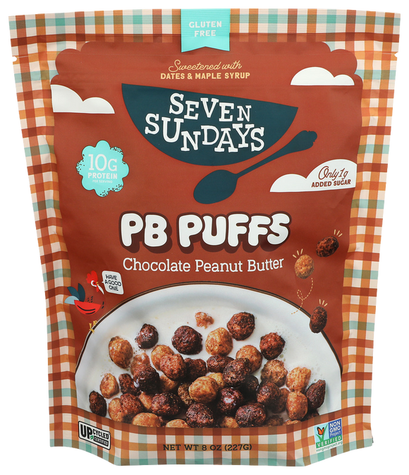 Seven Sundays Chocolate Peanut Butter Puff Cereal - 8 OZ