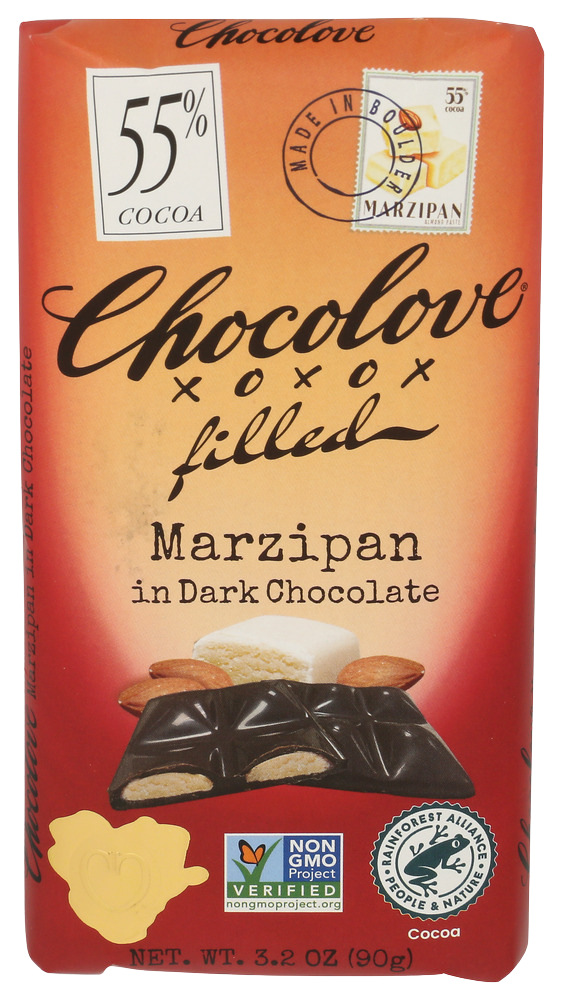 Chocolove Marzipan Dark Chocolate Bar - 3.2 OZ