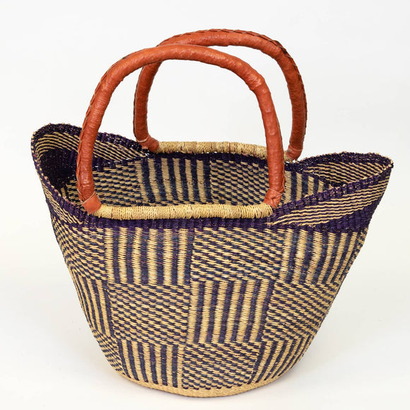 Large Multicolor Tote Basket Bag