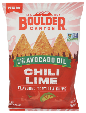 Boulder Canyon Chili Lime Tortilla Chips - 7.5 OZ