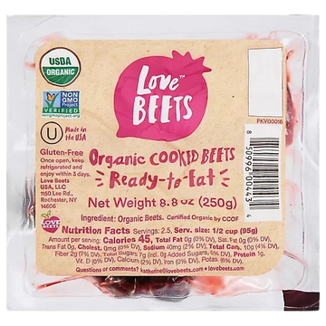 Organic Red Cooked Beets - 8.8 OZ