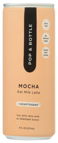 Pop & Bottle Oat Milk Mocha Latte with Adaptogens - 8 FO