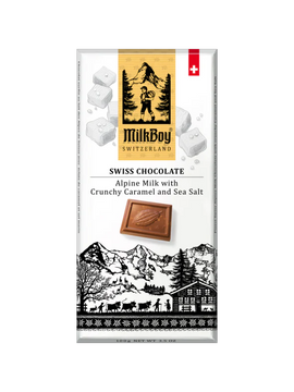 Milkboy Alpine Milk Caramel & Sea Salt Swiss Chocolate Bar - 3 OZ