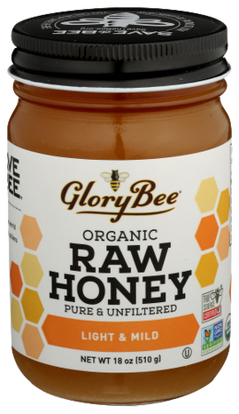 Glorybee Light & Mild Raw Honey - 18 OZ