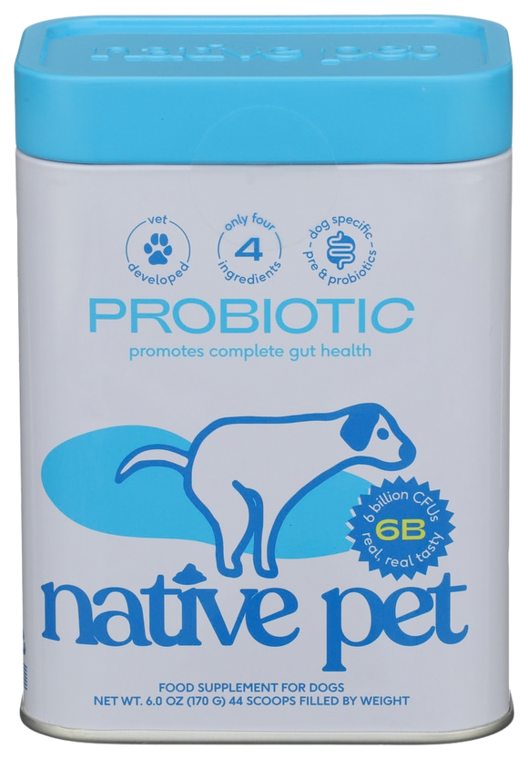 Native Pet Dog Probiotic Supplement Powder - 6 OZ