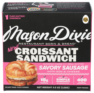 Mason Dixie Sausage, Egg & Cheese Croissant Sandwich - 4.5 OZ