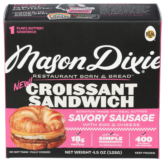 Mason Dixie Sausage, Egg & Cheese Croissant Sandwich - 4.5 OZ