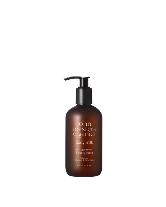 Body Milk with Geranium & Ylang Yang: 8 fl oz.