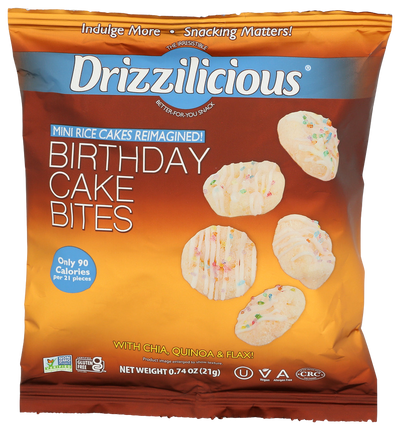 Drizzilicious Birthday Rice Crisps Bites - 0.74 OZ