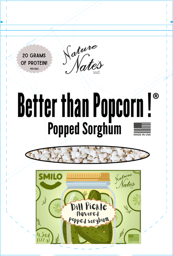 Nature Nate's Dill Pickle Popped Sorghum - 4.3 OZ