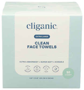 Cliganic Face Towels - 50 CT