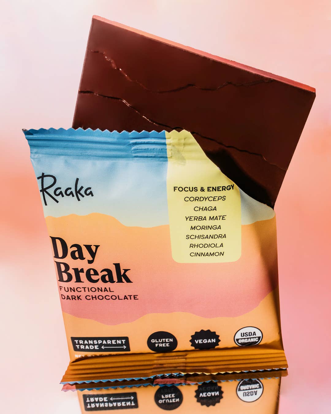 Day Break Functional Dark Chocolate Bar - 1 OZ