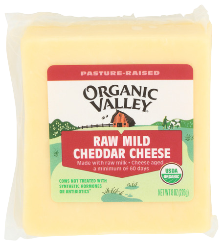 Organic Raw Mild Cheddar Cheese - 8 OZ