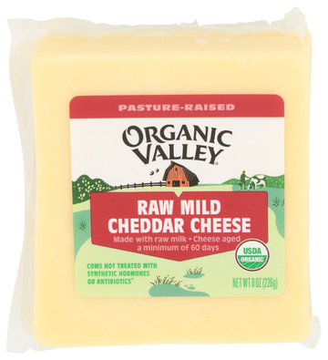 Organic Raw Mild Cheddar Cheese - 8 OZ