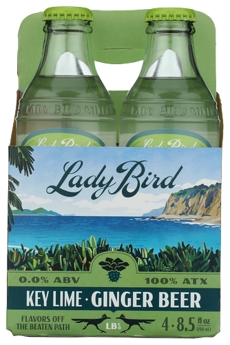 Lady Bird Key Lime Ginger Beer - 4 PK