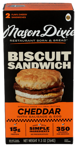 Mason Dixie Sausage & Egg Cheddar Breakfast Sandwich - 9.3 OZ