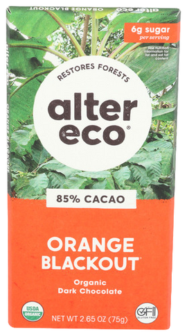 Organic Orange Blackout Dark Chocolate - 2.65 OZ