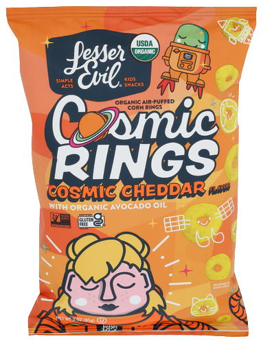 Organic Cosmic Cheddar Ring Snacks - 3 OZ