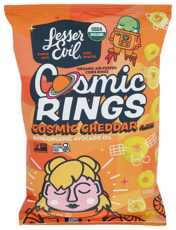 Organic Cosmic Cheddar Ring Snacks - 3 OZ
