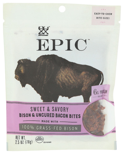 Sweet & Savory Bison & Bacon Bites Jerky - 2.5 OZ