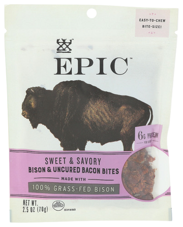 Sweet & Savory Bison & Bacon Bites Jerky - 2.5 OZ