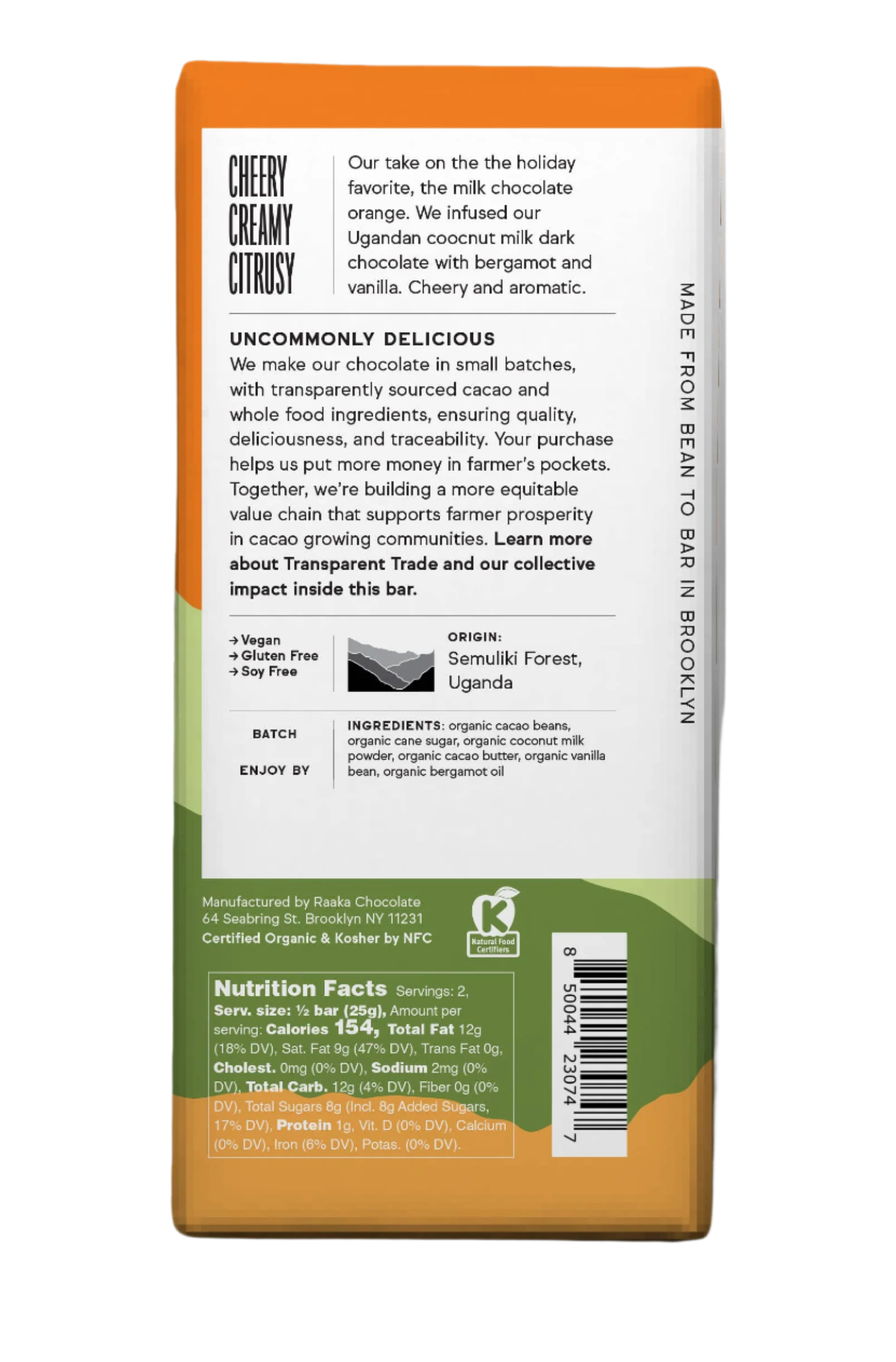 53% Winter Citrus Chocolate Bar - 1.8 OZ