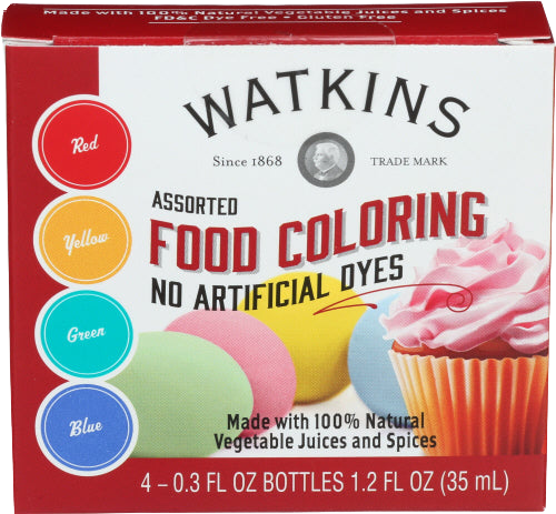 Assorted Food Coloring - 4 PK