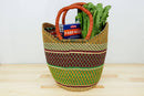 Tote Basket Bag, U-Shopper multi-color: Multicolor Open Weave-5