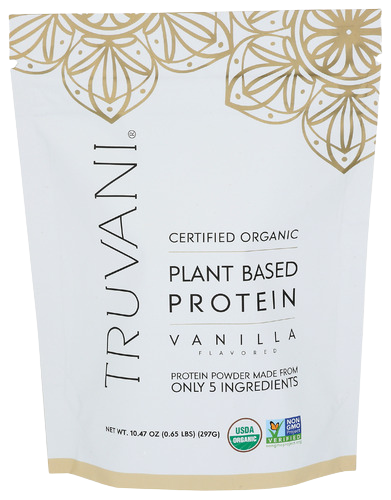 Truvani Plant Based Vanilla Protein Powder - 10.47 OZ