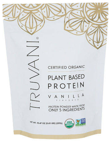 Truvani Plant Based Vanilla Protein Powder - 10.47 OZ