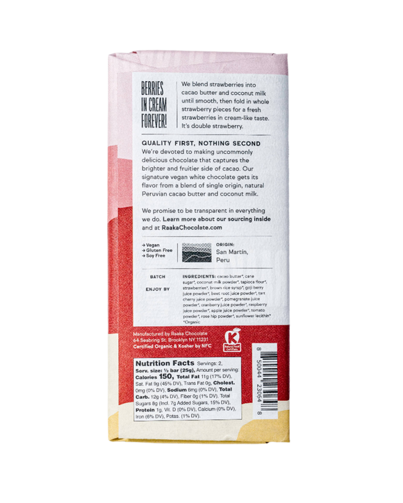 Strawberry & Cream White Chocolate Bar