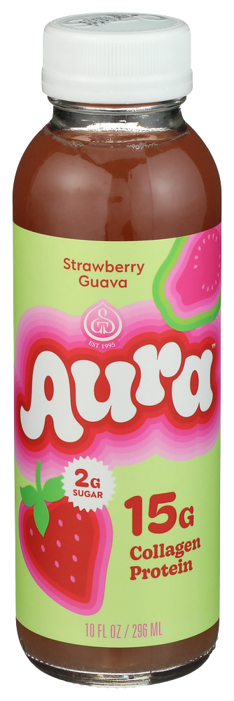 Gts Aura Strawberry Guava Collagen Protein Tea - 10 FO