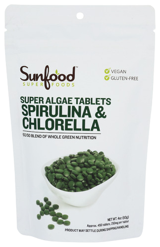 Super Algae Tablets Spirulina & Chlorella - 4 OZ