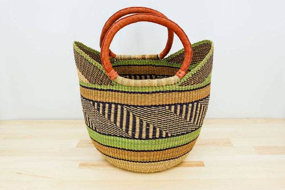 Large Multicolor Tote Basket Bag