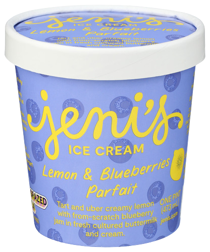 Blueberry & Lemon Ice Cream - 16 OZ