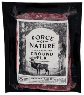 Force of Nature Grass fed Ground Elk - 14 OZ