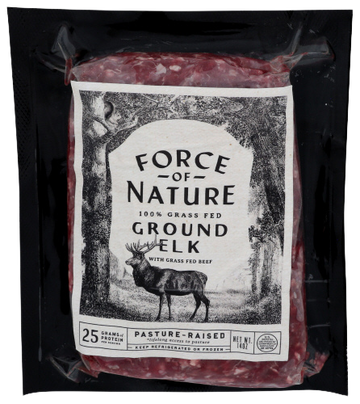 Force of Nature Grass fed Ground Elk - 14 OZ