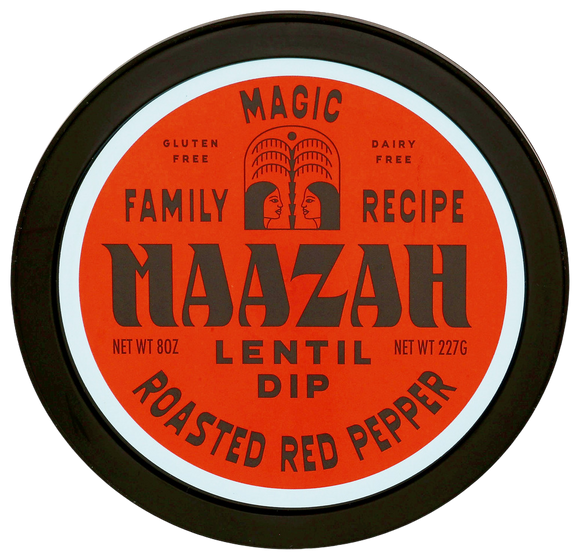 Maazah Roasted Red Pepper Lentil Dip - 8 OZ