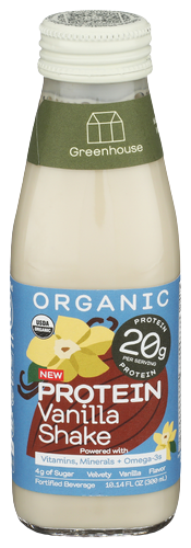 Greenhouse Organic Vanilla Protein Shake - 10.14 OZ
