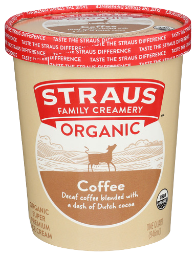 Straus Coffee Ice Cream - 1 QUART