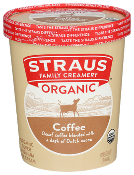 Straus Coffee Ice Cream - 1 QUART