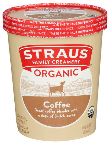 Straus Coffee Ice Cream - 1 QUART