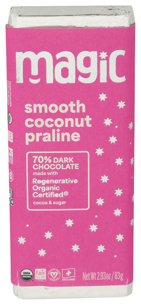 Magic Smooth Coconut Praline Dark Chocolate Bar - 2.93 OZ