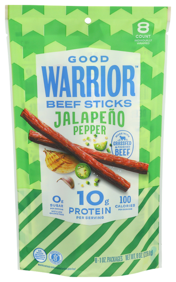 Good Warrior Jalapeno Pepper Beef Sticks - 8 OZ