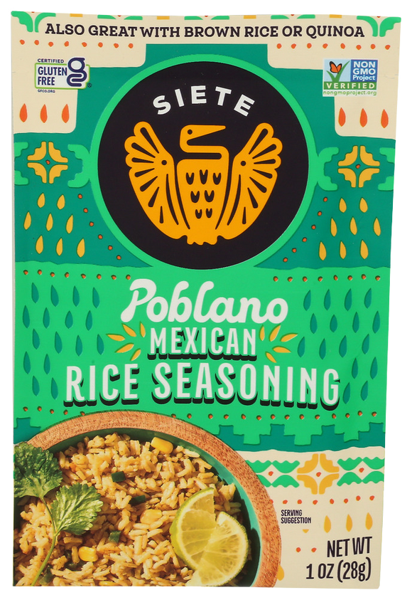 Siete Poblano Mexican Rice Seasoning - 1 OZ