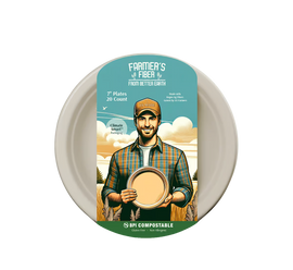 7″ Round Compostable Plate - 20 CT