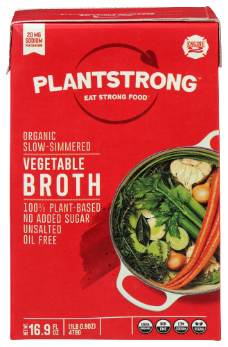 Plant Strong Organic Slow Simmered Vegetable Broth - 16.9 FO