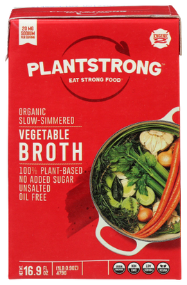 Plant Strong Organic Slow Simmered Vegetable Broth - 16.9 FO